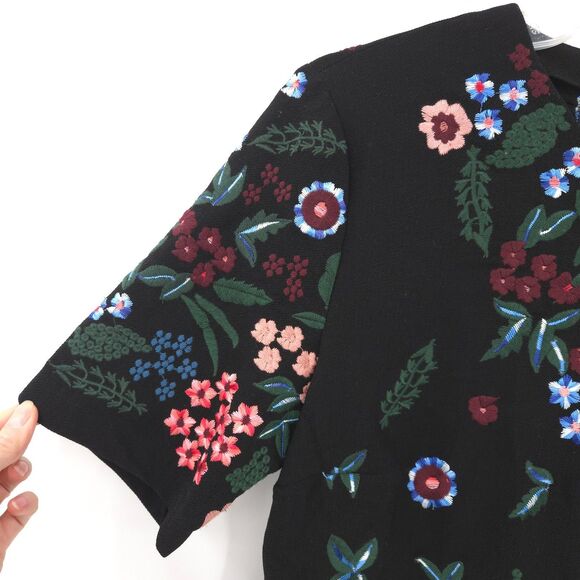 Zara mini dress floral embroidery Size L - Picture 3 of 11